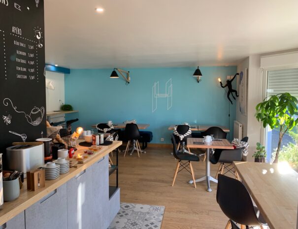 Petit déjeuner de l'hôtel Heod, en Bretagne, entre Binic-Etables-sur Mer et Saint-Quay-Portrieux